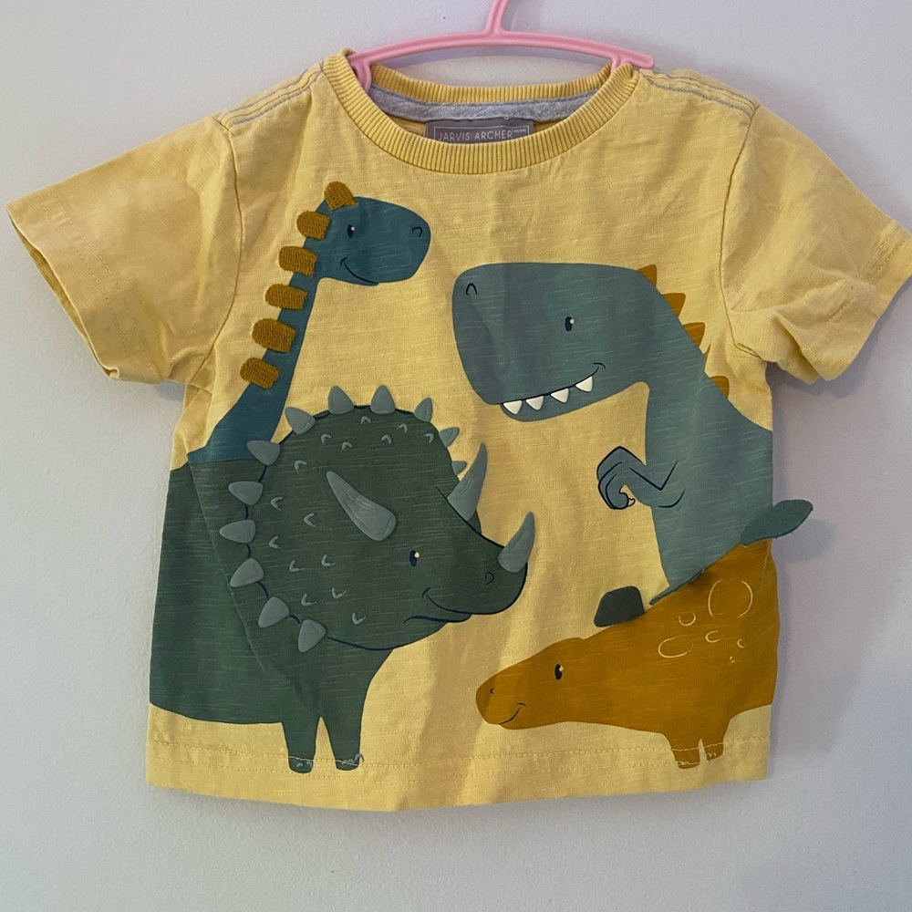 Bundle 3 for $12: Yellow Dinosaur Graphic Tee
